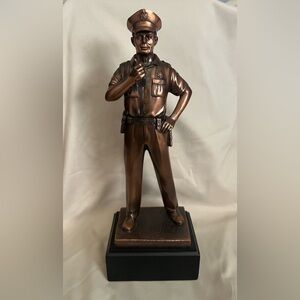 Ebros Bronze electroplated resin Police Officer Statue 12” Figurine